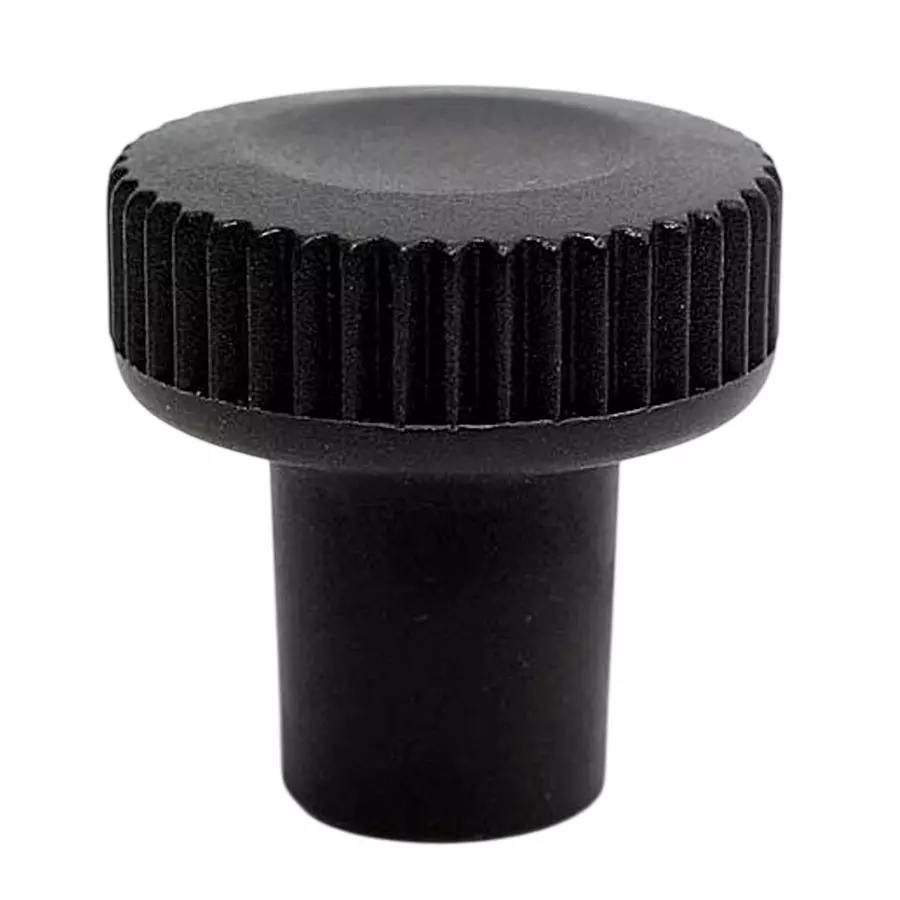 RS PRO Clamping Knob Thermoplastic M8 15 mm Thread Length Black 25 mm Knob Dia Thumb Screw Brass 17 mm Hole Dia, 188931 (Pack of 10)