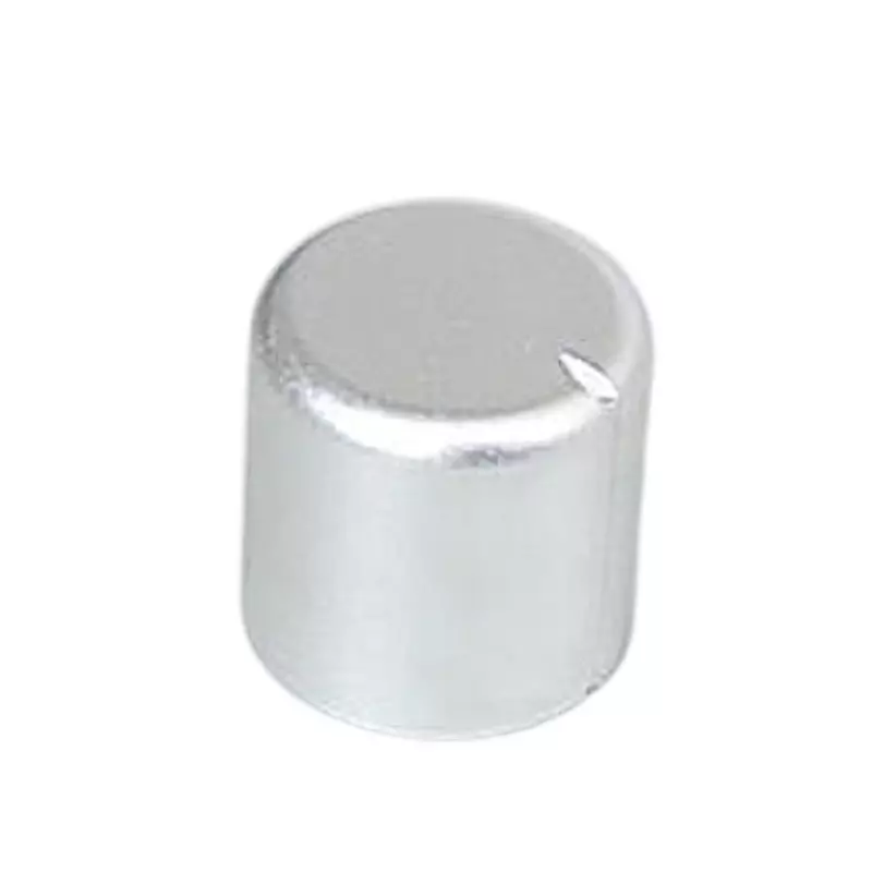 LINKMAN Aluminum Knob Screw Fixing Type [Shaft] 6.1 mm Hole Diameter Cut (7-shaped) Indicator Line, 15X15BRPS-7