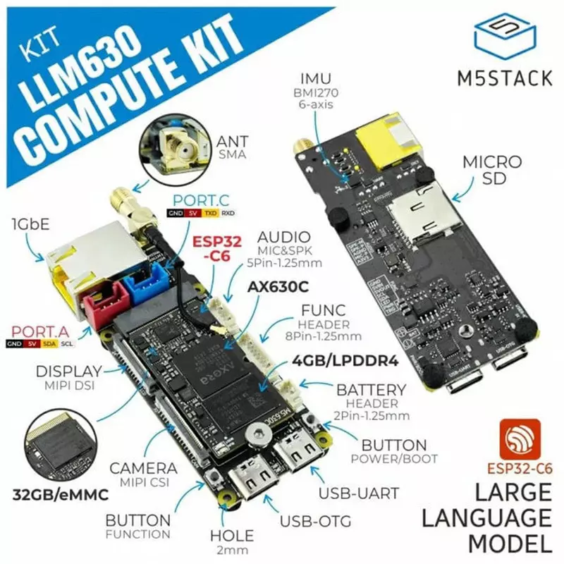 M5Stack Compute Kit 0 to +40â„ƒ Operating Temperature Range 6-axis IMU(BMI270) Sensor, M5STACK-K143