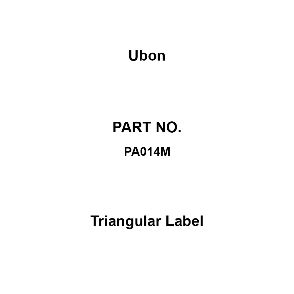 Ubon Triangular Label -20 to 80℃ Operating Temperature Range The label material is highly reliable and durable., PA014M (Pack of 10)