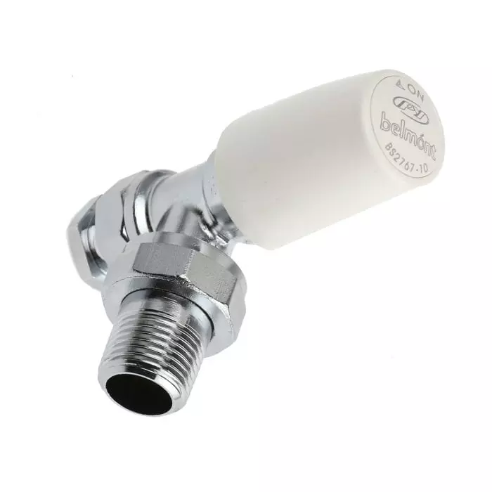 Pegler Yorkshire Chrome Plated Brass 15 mm Compression to 1/2 in BSP Manual Radiator Valve, 680008
