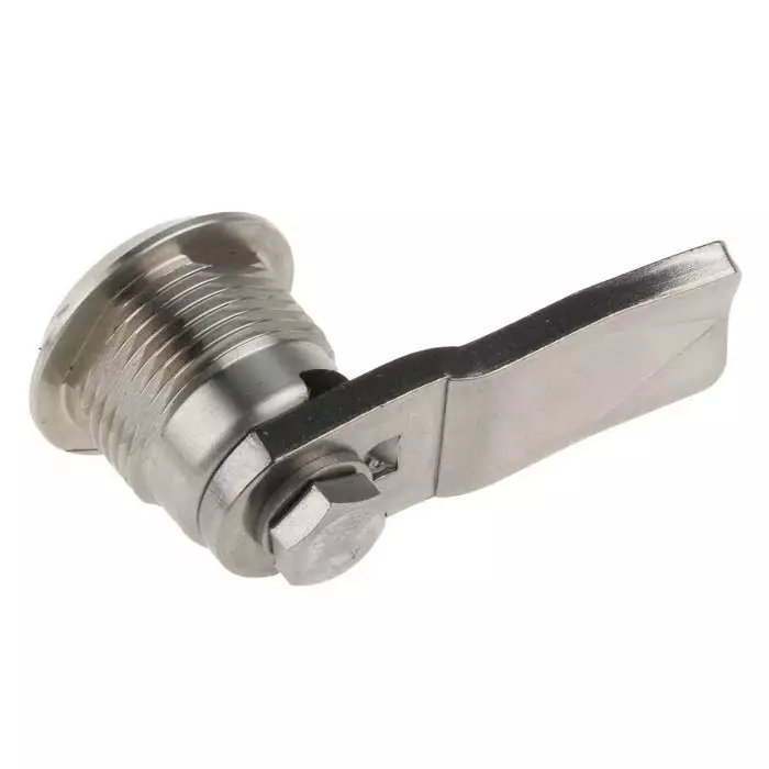 Steinbach & Vollman Stainless Steel Tumbler Lock 20 mm Panel-to-Tongue 20.2x20.2 mm Cutout Key Unlock