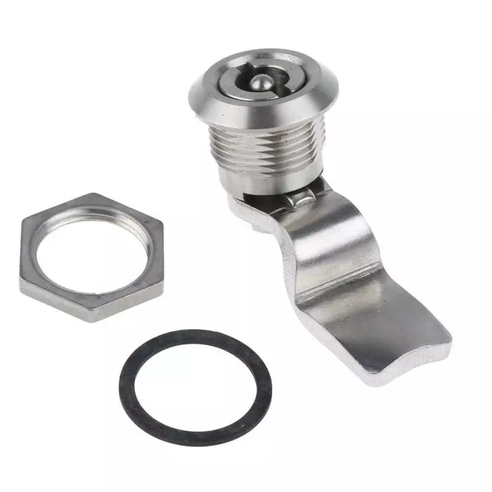Steinbach & Vollman Stainless Steel Tumbler Lock 32 mm Panel-to-Tongue 20.2x20.2 mm Cutout Key Unlock