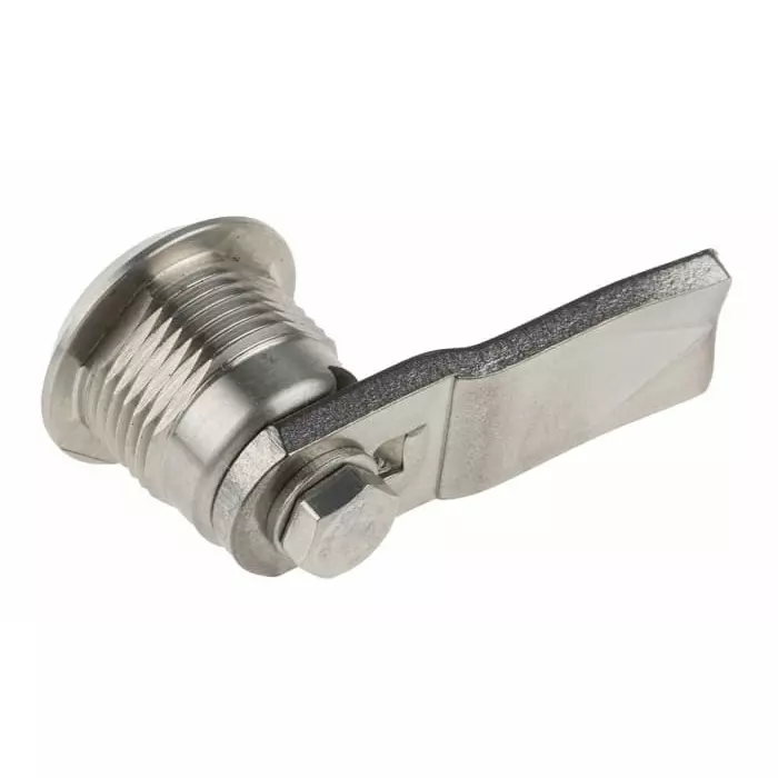 Steinbach & Vollman Square Key Lock Stainless Steel, 20 mm Panel to Tongue Depth, 20.2x20.2 mm Panel Cutout, 3410258
