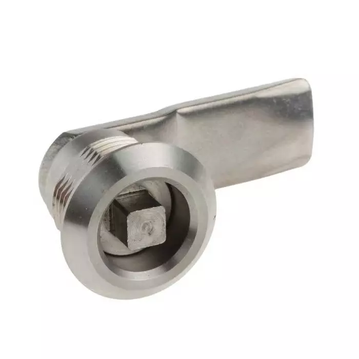 Steinbach & Vollman Square Key Lock Stainless Steel, 20 mm Panel to Tongue Depth, 20.2x20.2 mm Panel Cutout, 3410258