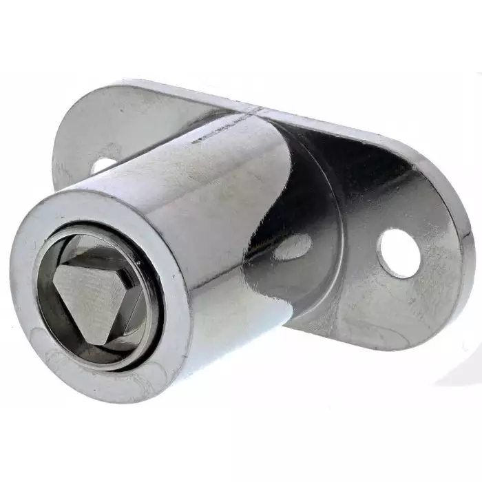 Euro-Locks Plunger Key Lock 28.5 mm Panel to Tongue Depth, 24.2x20 mm Panel Cutout, 4282-1400BA