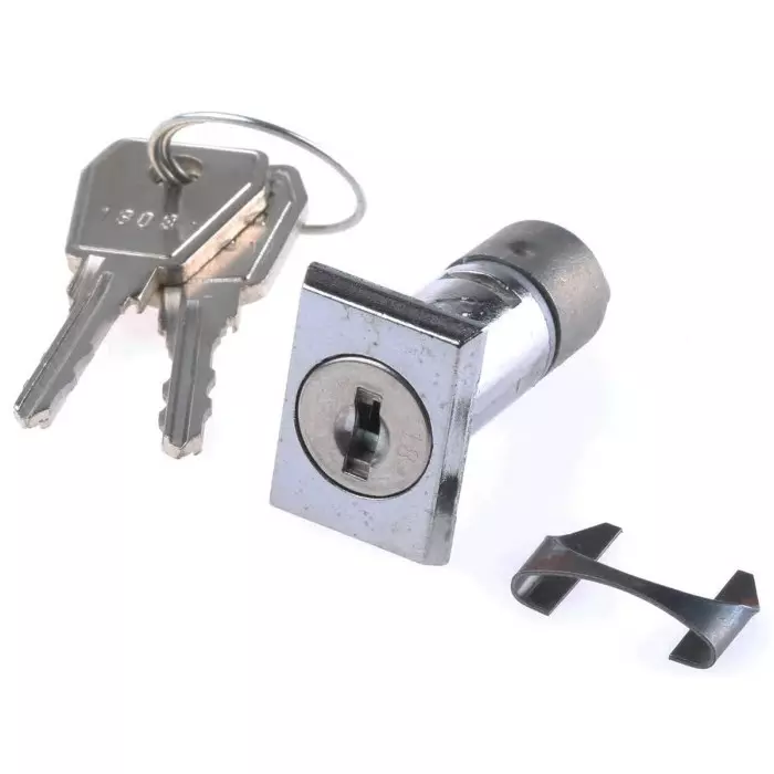 Euro-Locks Pedestal Key Lock 31 mm Panel to Tongue Depth, 14 mm Panel Cutout Diameter, 5804532