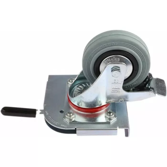Zarges Braked Swivel Castor Wheel 90 Kg Capacity 100 mm Wheel, 40742 (Pack of 2)