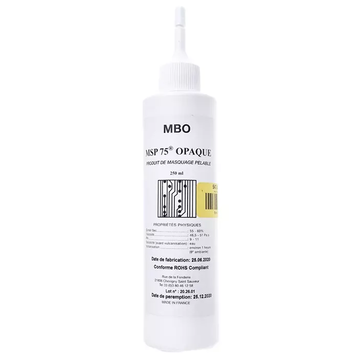 MBO Peelable Solder mAsk 250cm³ Bottle, PM21-FLACON DE 250CC
