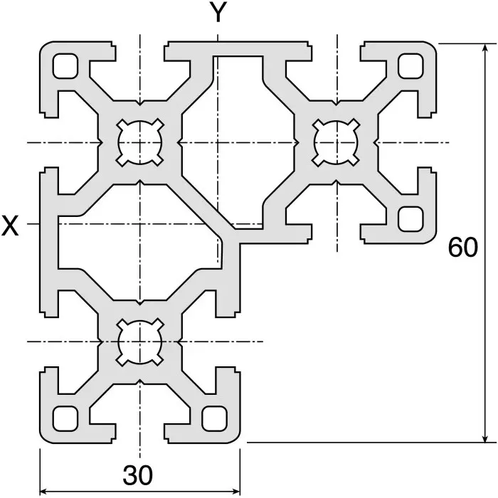bosch-rexroth-silver-aluminium-profile-strut-30-x-60-mm-8-mm-groove-2000-mm-length-38429930162000