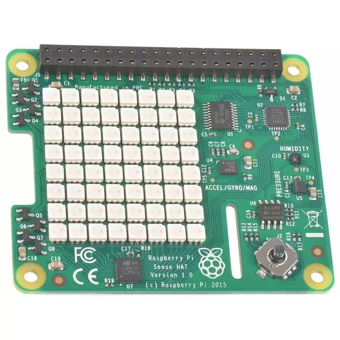 Raspberry Pi Sense HAT with LED Matrix Environmental Sensors for Raspberry Pi, Sense Hat