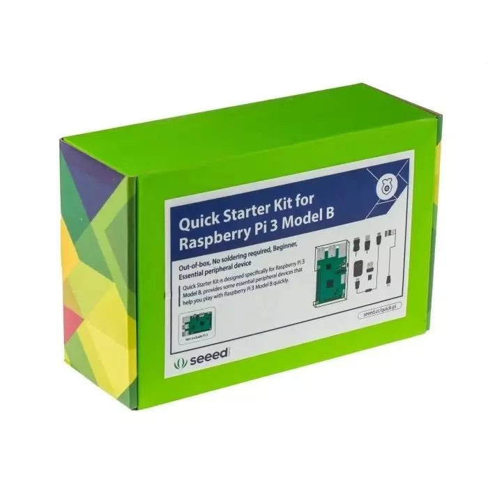 Seeed Studio Quick Starter Kit For Raspberry Pi 3 with Cables, Case Preloaded OS MicroSD Card, 110060463