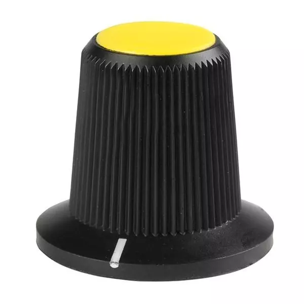 NKK SWITCHES AT Series Cylindrical Knob with Skirt Knurled, Straight Design 2.28 mm Shaft Diameter, AT4104E