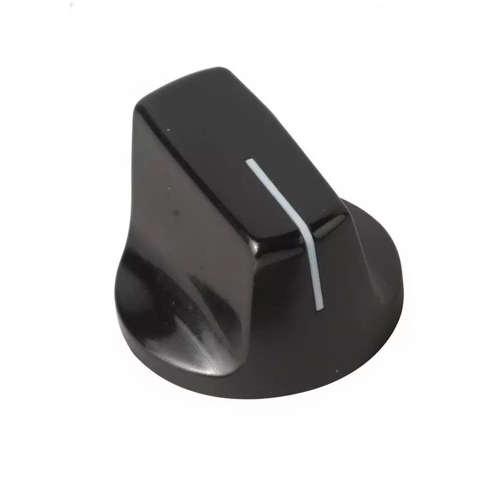 Ohmite 5000E Series Knobs Black 19 mm Outside Diameter, 5510E