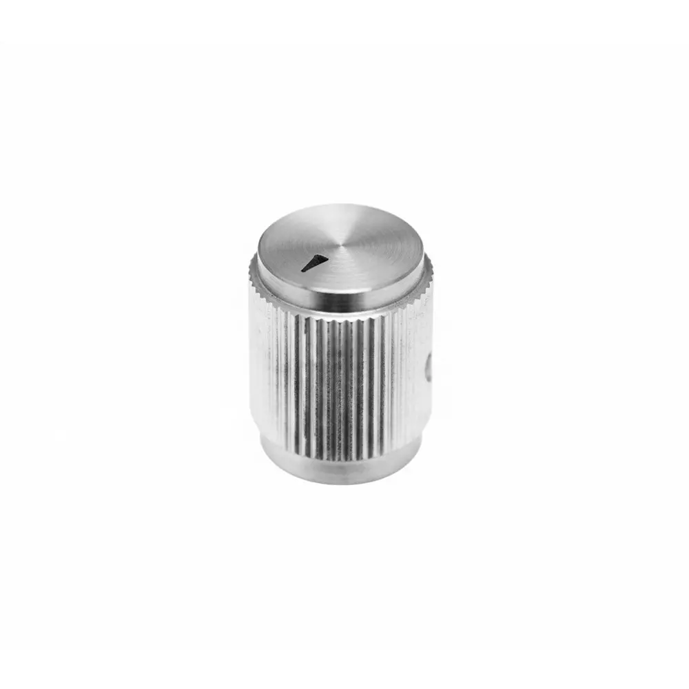 TE CONNECTIVITY KN Series Cylindrical Knob Silver 19.1 mm Outside Diameter, KN701A1/4
