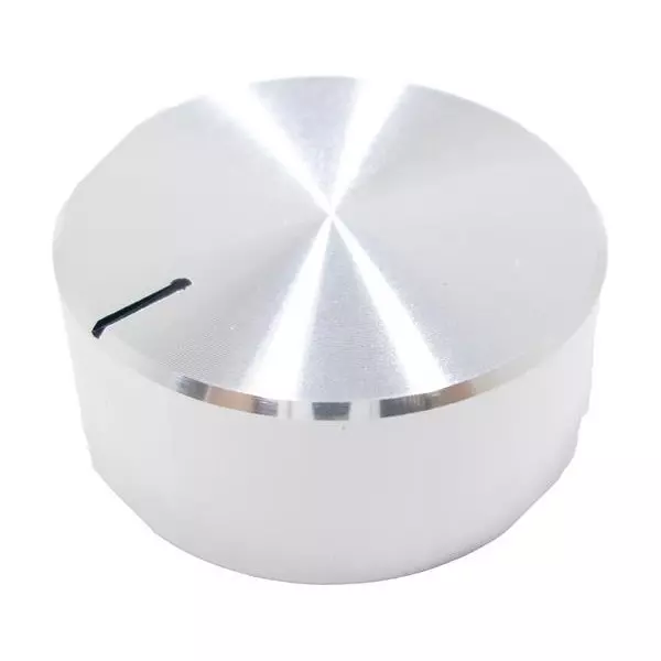 Eagle Plastic Devices Cylindrical Knob Aluminum Silver 32 mm Outside Diameter, 450-3225