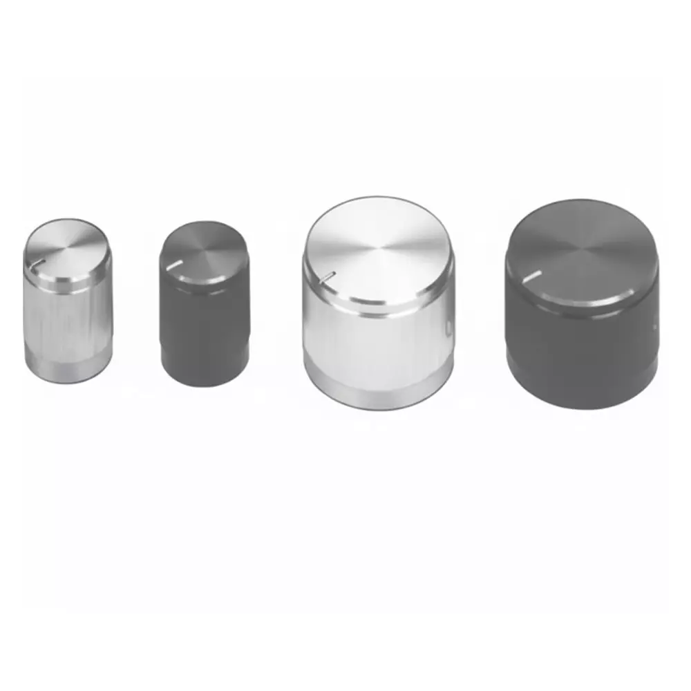 APEM 42004 Series Cylindrical Knob Black 13 mm Outside Diameter, 420041B14