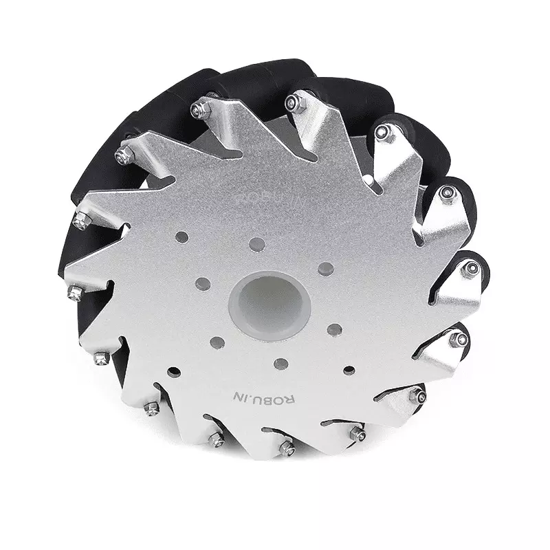 EasyMech 152 mm Aluminium Mecanum Wheels (Bearing Type Rollers) LEFT