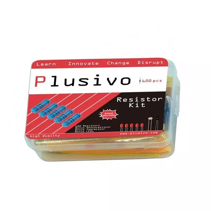 PLUSIVO Resistor Assortment Kit -10 Ω To 1 MΩ (600pcs)