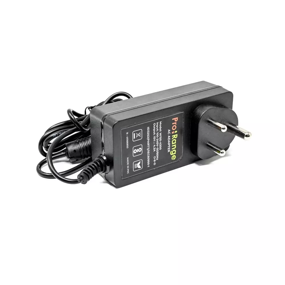 Pro-Range 15V 4.3A Power Adapter with 5.5 X 2.5mm DC Plug