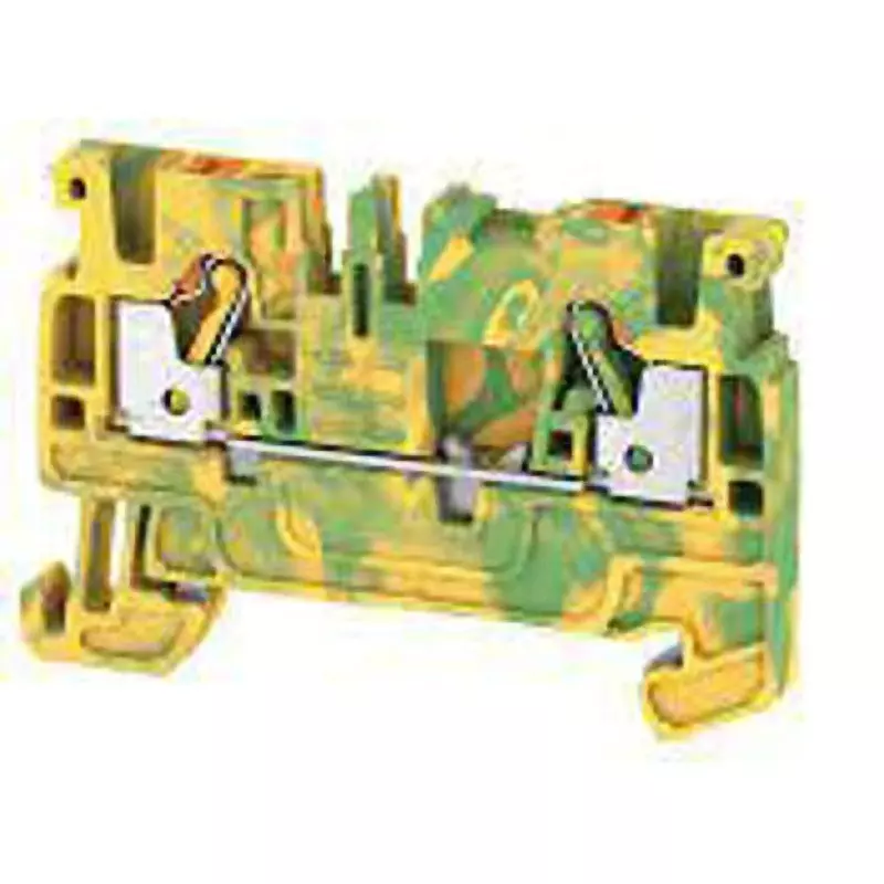 IDEC A Series Ground Terminal Block Green / Yellow, 1521680000