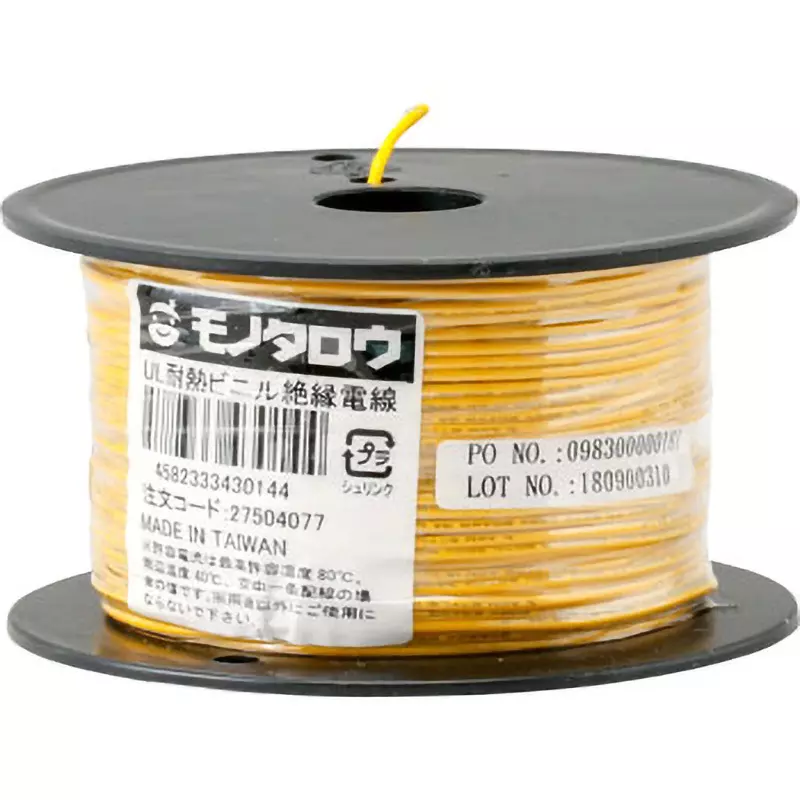 MonotaRO Polyvinyl Chloride Insulated Wires, Ul Heat Resistance, Ul1007, 27504077 (Roll of 1 Pcs)