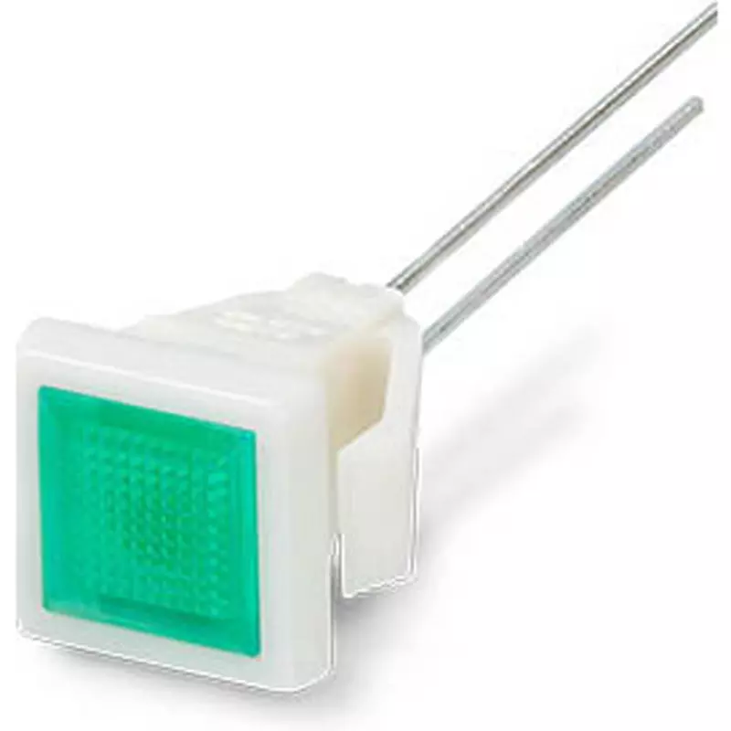 Sato Parts Indicator Light LED Bracket Square Lens 7X7 mm Flat Lens, DB-30-F-CRG