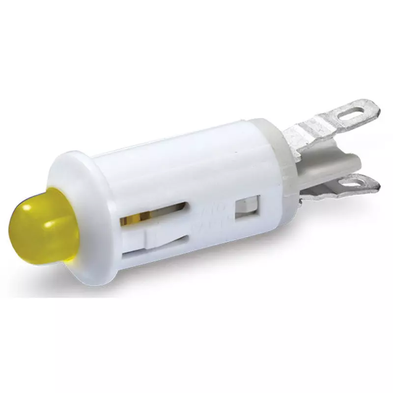 Sato Parts Indicator Light LED Bracket Round Φ5 mm Bullet-Shaped LED Lens, DB-40-F-WY
