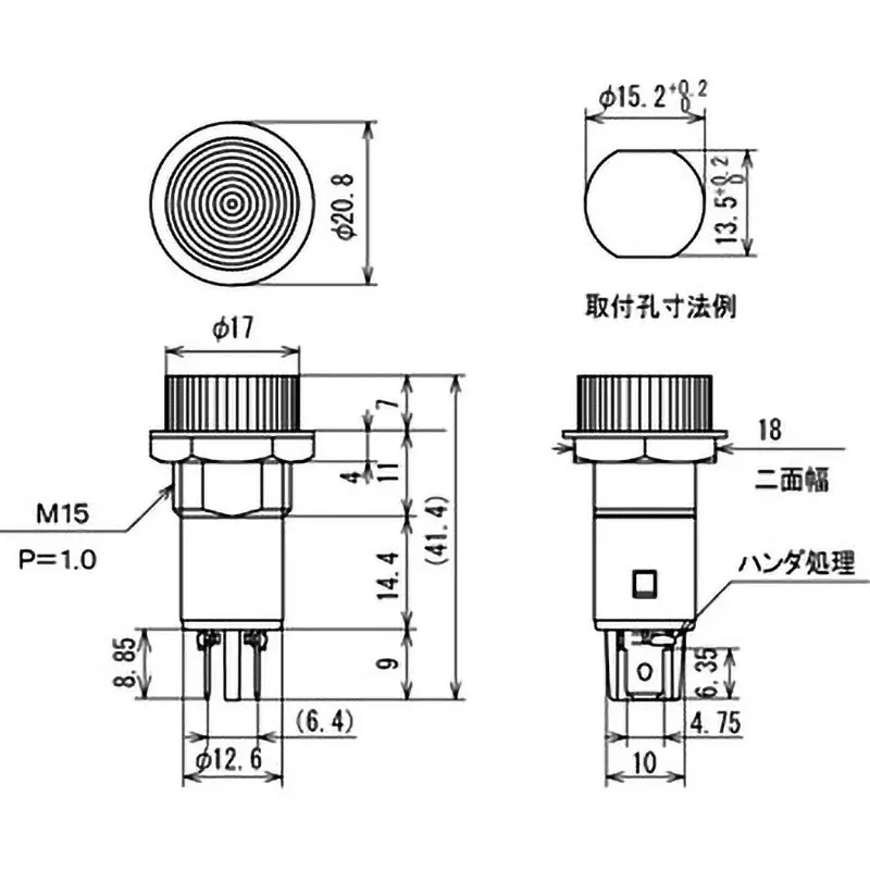 sato-parts-indicator-light-neon-bracket-pbtul94v-0-acrylic-ac100-to-125v-18-mm-green-lens-color-bn-2-1-g