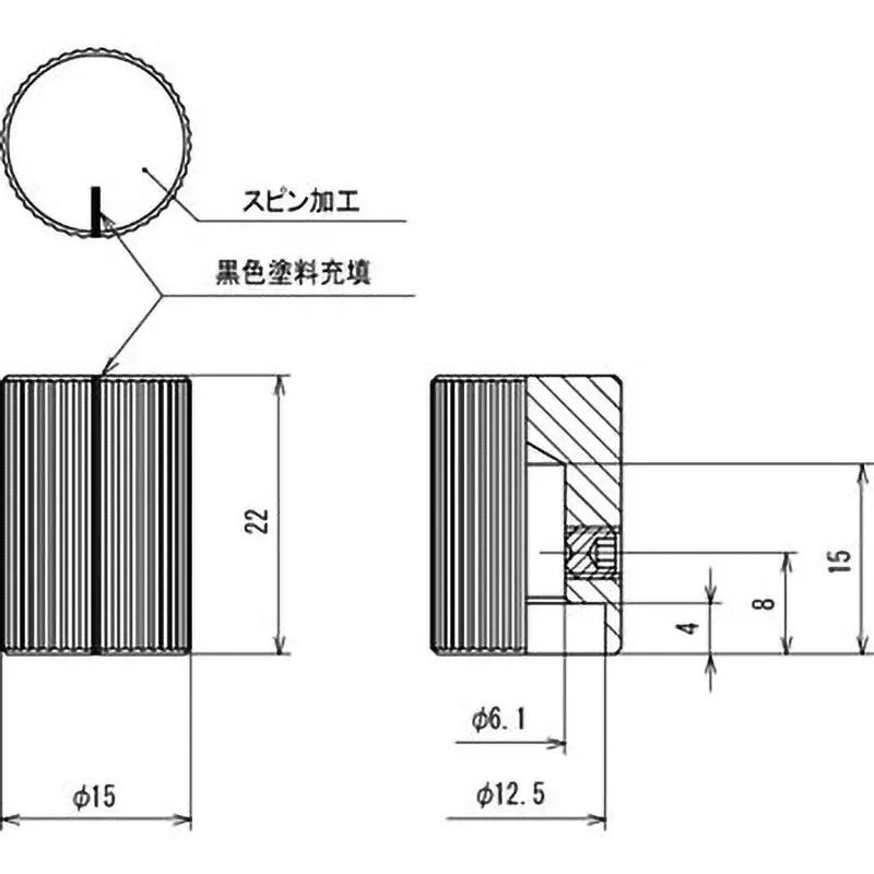 sato-parts-metal-knob-k-5424-aluminum-silver-for-hexagon-wrench-nominal-2-k-5424