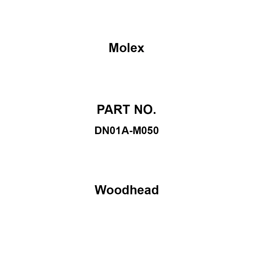 Molex Woodhead 300 AC/DC V Rated Voltage 4 A Rated Current 15, 18 Applicable Wire Range Awg, DN01A-M050