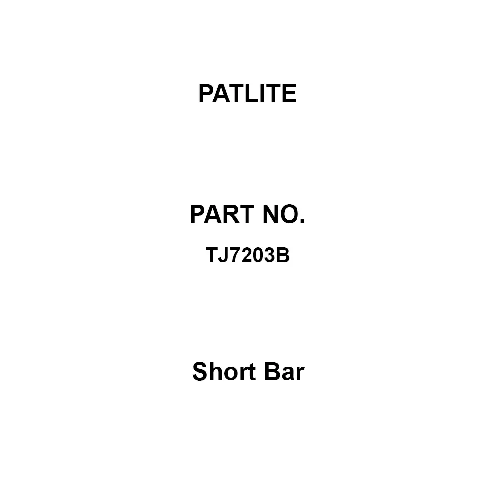 PATLITE Short Bar 7 mm Terminal Spacing 20 P No. of Pole 64-1101-62 Part No, TJ7203B (Pack of 10)
