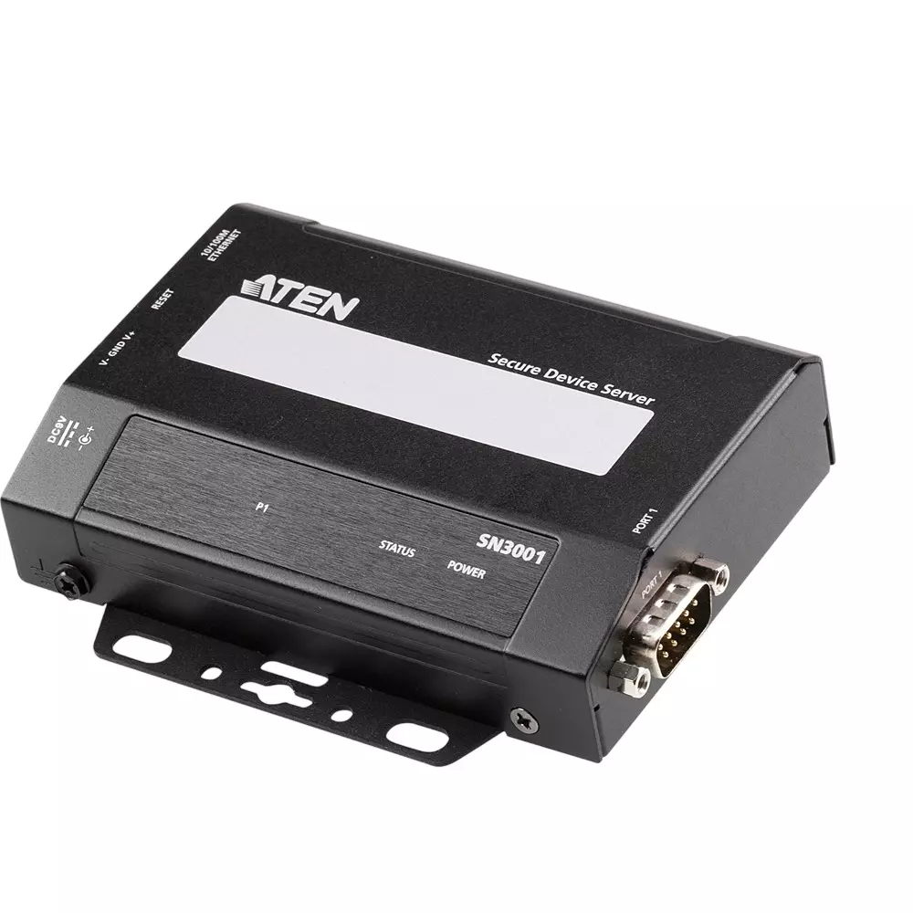 Aten Device Server DC jack: DC 9 V, terminal block: DC 9 to 48 V Rated Input Power, SN3001
