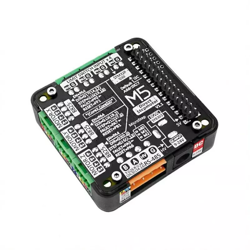 M5Stack Motor Driver 54.2x54.2x13.2 mm Dimension, M5STACK-M039-V11