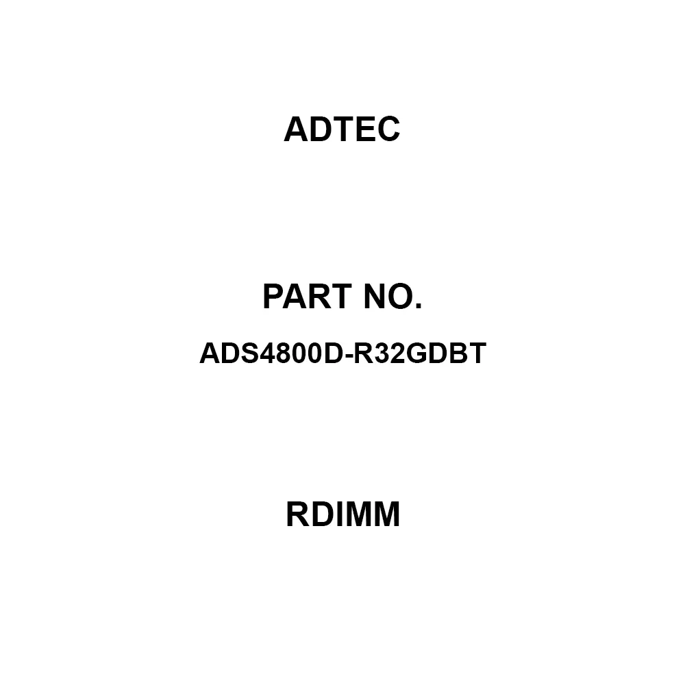 Adtec RDIMM 32768 MB Capacity, ADS4800D-R32GDBT
