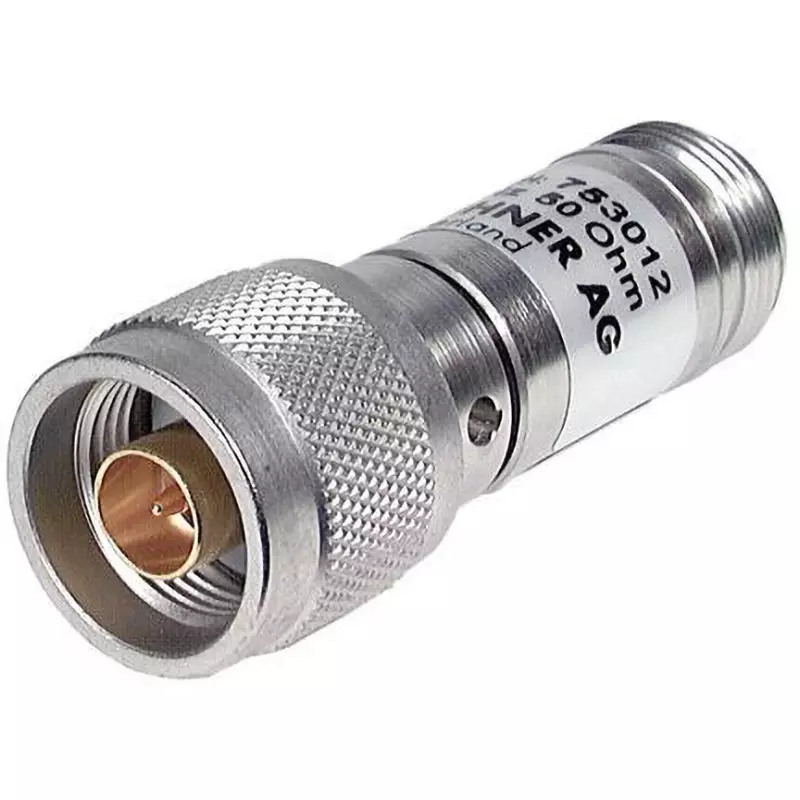 HUBER+SUHNER RF Attenuator 12.4 GHz Operating Frequency 50 Ω Impedance 1, 30 db Attenuation, 6830.17.A