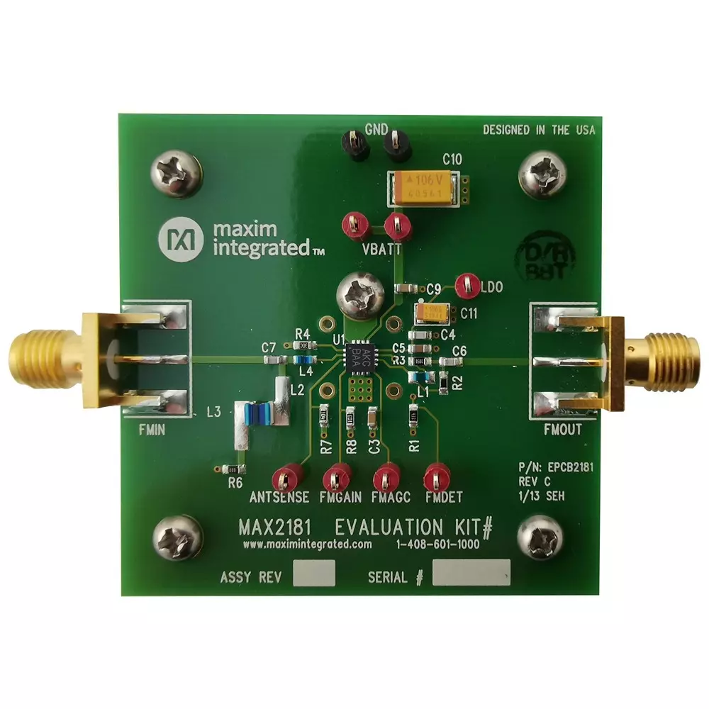 ANALOG DEVICES RF Development Tools EVAL BOARD, FM LOW-NOISE AMPLIFIER, MAX2181EVKIT#