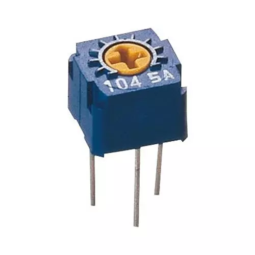 NIDEC COMPONENTS TRIMMER POT, CERMET, 10K, 1TURN, TH, CT-6ER103