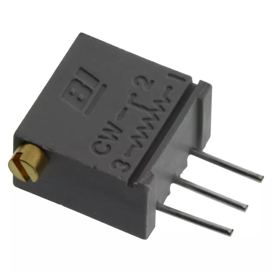 TT ELECTRONICS / BI TECHNOLOGIES TRIMMER POTENTIOMETER, 100KOHM 20TURN THROUGH HOLE, 68XR100KLF