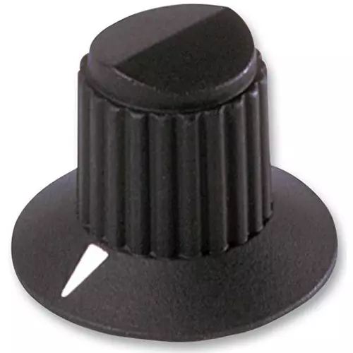 EHC (ELECTRONIC HARDWARE) Round Skirted Knob W/ Arrow Ind, 6.35Mm, MS91528-1F2B