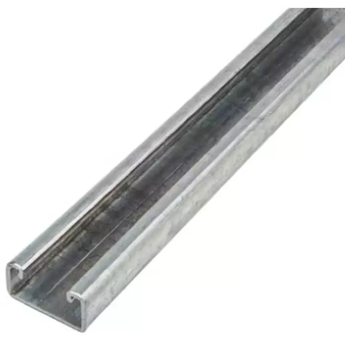 Unistrut 41x21 mm Galvanised Steel Plain Channel 2m Long, P3300 PGx2M (Pack of 2)