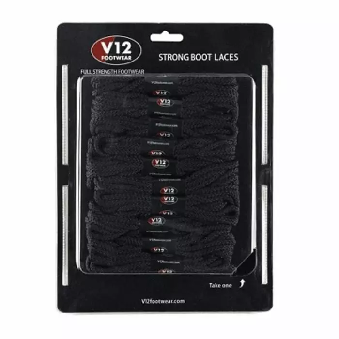 V12 Footwear Brown Polyester Shoe Laces 1.4m, V12LCBR