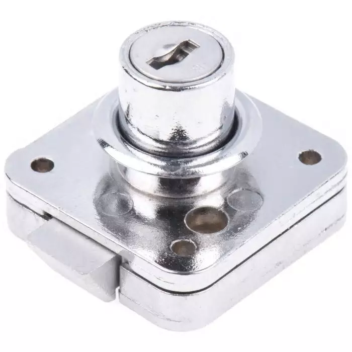 Euro-Locks Slam Key Lock 21.1 mm Panel to Tongue Depth, 19 mm Panel Cutout Diameter, 5883502