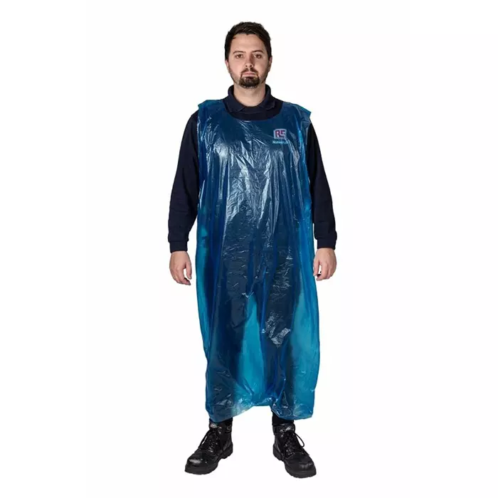 Reldeen Blue Polythene Liquid Resistant Disposable Apron, A0229 (Pack of 500)