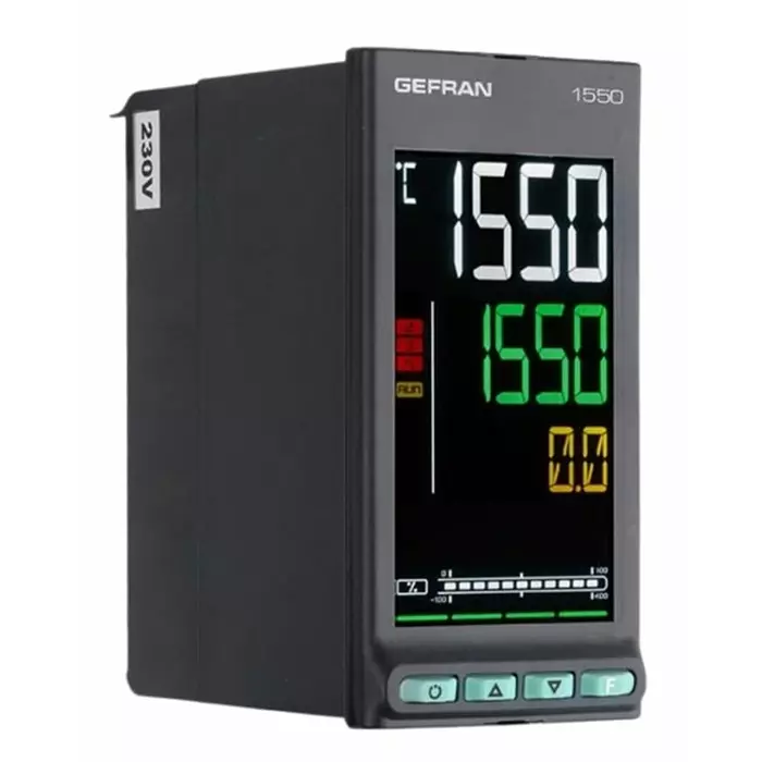 GEFRAN 1550 PID Temperature Controller 48x96x80 mm 1 Input Analogue 24 V Supply Voltage PID Controller, 1550-R-RR0-11061-1-G