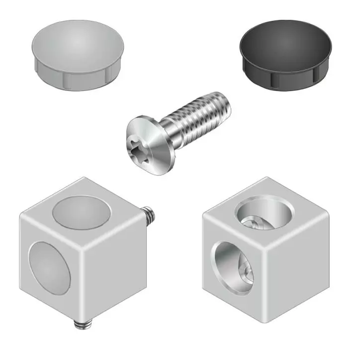 Bosch Rexroth Corner Connector, Connecting Component, Strut Profile 50 x 50 mm, Groove Size 10 mm, 3842529012