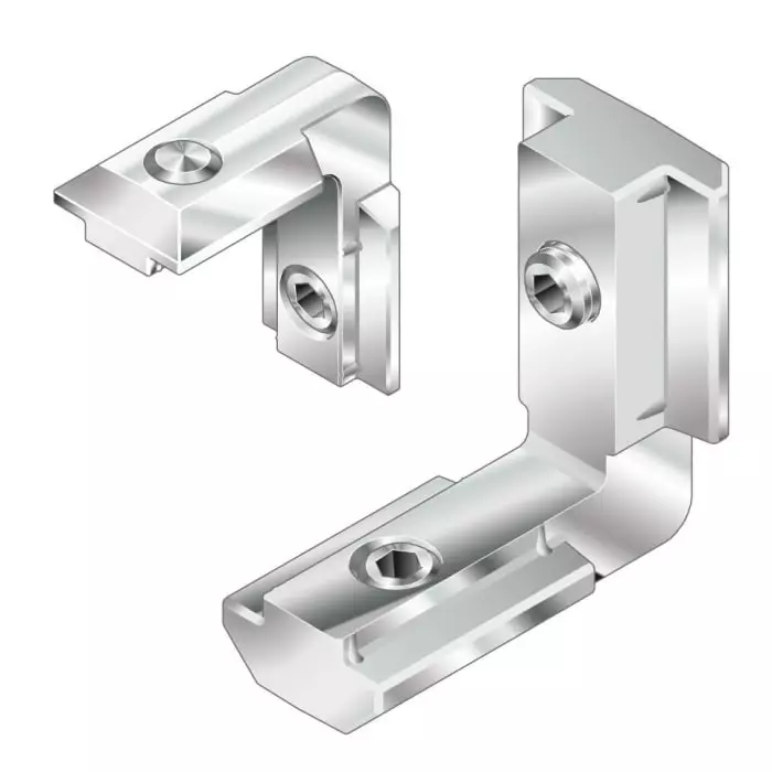 Bosch Rexroth M5 Inner Bracket, Connecting Component, Strut Profile 20 mm, 30 mm, Groove Size 6 mm, 3842535573 (Pack of 10)