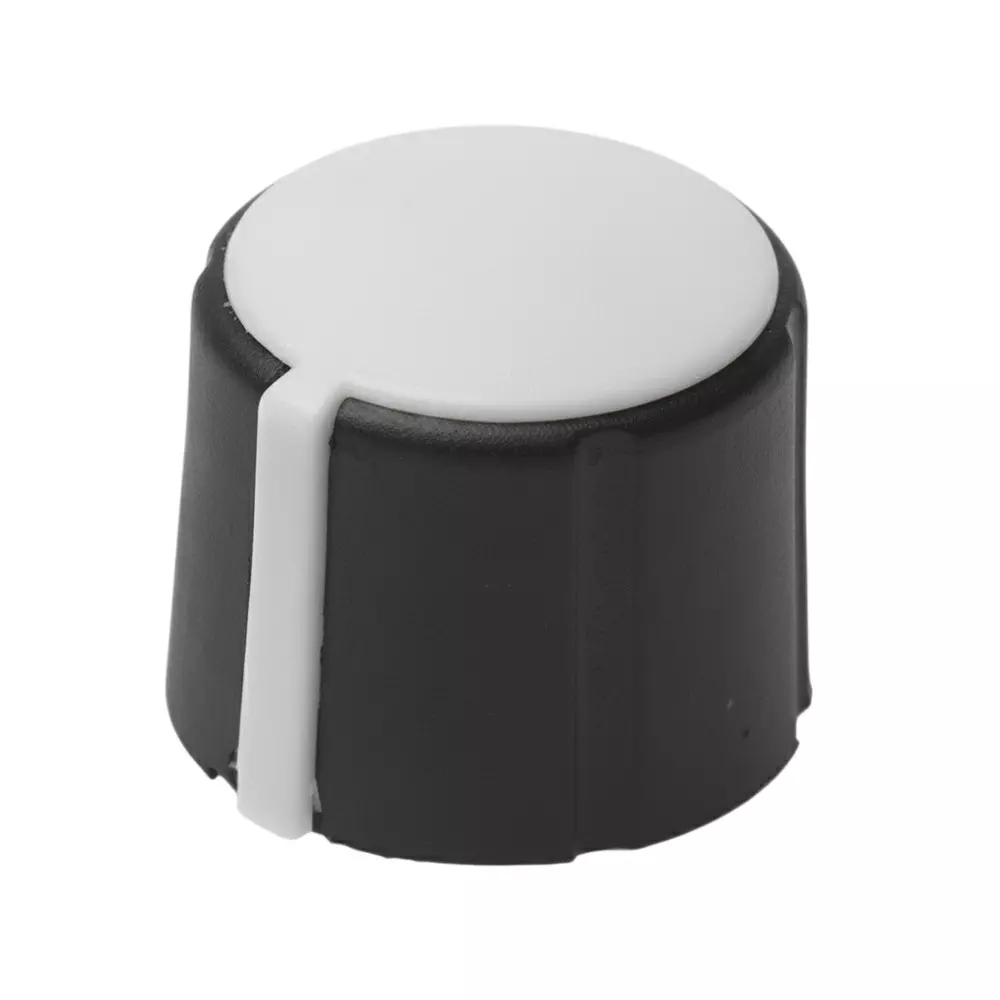 DAVIES MOLDING Cylindrical Knob Plastic Black 19 mm Outside Diameter, 1230-H