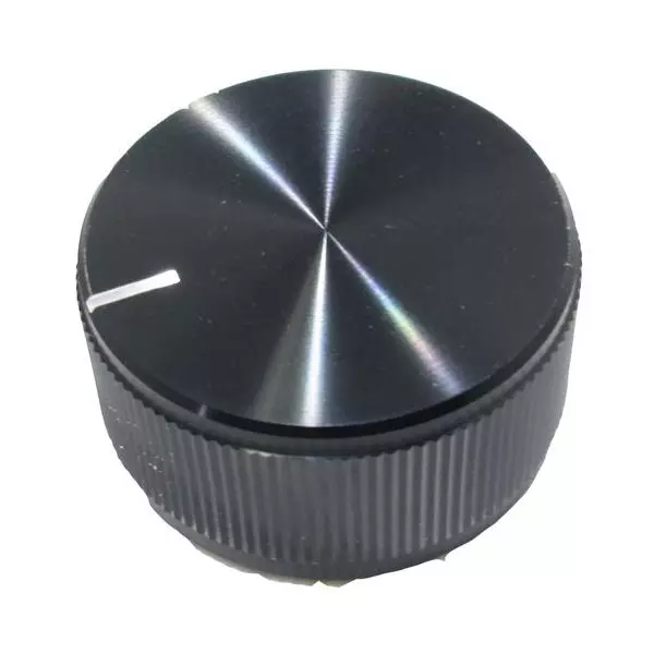 Eagle Plastic Devices Cylindrical Knob Aluminum Black 32 mm Outside Diameter, 450-6008