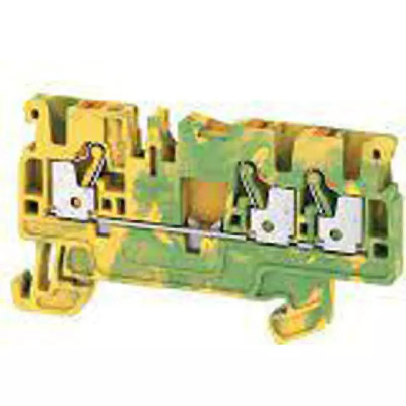IDEC A Series Ground Terminal Block Green / Yellow, 1521670000
